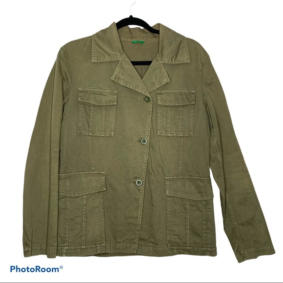 United Colors Of Benetton Jackets & Blazers - United Colors of Benetton Army Green Jacket